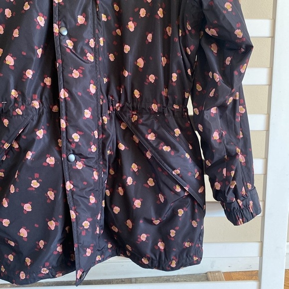 Cabi Rainy Day Jacket floral parka winter coat black anorak women’s size Small - Picture 7 of 16